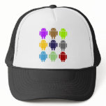Nine Bug Droids (Android Multiple Colors Humor) Mesh Hats
