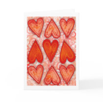 "Nine Hearts of Love" Greeting Card by Heartaday "Nine Hearts of Love" Greeting Card