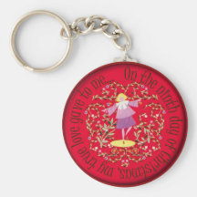 Nine ladies dancing keychain
