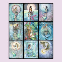 Nine Mermaids in One Poster by Molly Harrison posters
