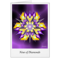 Nine of Diamonds Greeting Card
