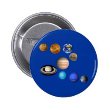 Nine Planets in the Solar System Button
