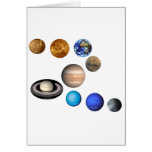Nine Planets in the Solar System Greeting Card