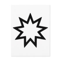 Nine point star post cards