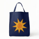 Nine Ray Yellow Spiral Sun Symbol bags