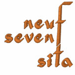 nine, seven, sita embroidered hooded sweatshirts