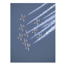 Nine Snowbirds Banking A Turn Post Cards