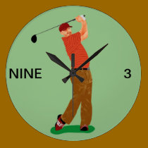 NINE TO 3 GOLF CLOCK wall clocks