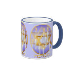 Nine White Candles and Star Mugs