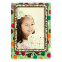 Nine Year Old  Girls Zebra Birthday Photo Cards business cards