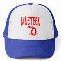 Nineteen and Not (Red Letter) Cap hats