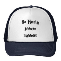 Ningún HablaJibberJabber Gorros Bordados