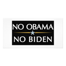 NINGÚN OBAMA NINGÚN BIDEN TARJETAS FOTOGRÁFICAS PERSONALIZADAS