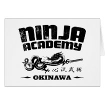 Ninja Academy Okinawa Kill Bill Greeting Cards