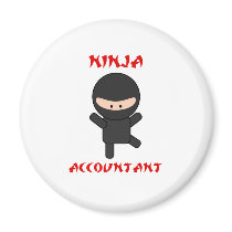 Ninja Accountant Refrigerator Magnet