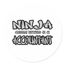 Ninja...Accountant Round Sticker