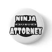 Ninja Attorney Pinback Button