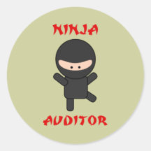 ninja auditor round stickers