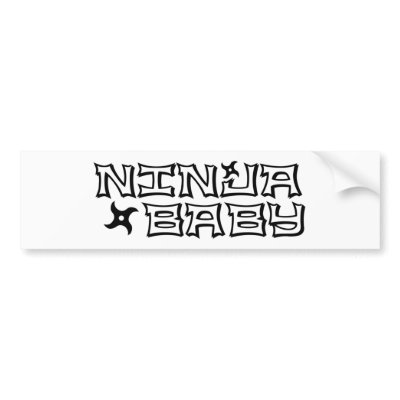 Ninja Baby Bumper Stickers by Coolkidstees