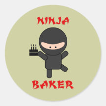 ninja baker with cake sticker
