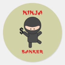 ninja banker with dollar stickers