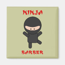 Ninja Barber Plain Refrigerator Magnets