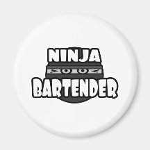 Ninja Bartender Fridge Magnet