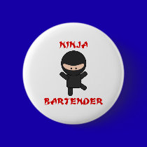 Ninja Bartender Plain buttons