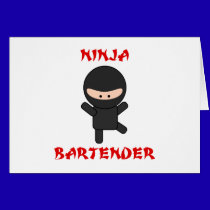 Ninja Bartender Plain cards