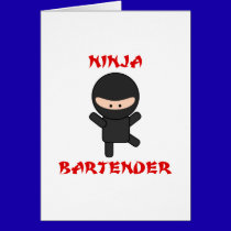 Ninja Bartender Plain cards