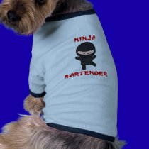 Ninja Bartender Plain pet clothing