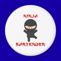 Ninja Bartender Plain magnets