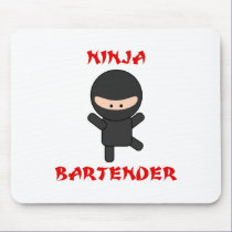 Ninja Bartender Plain mousepads