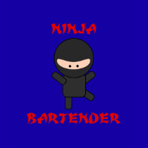 Ninja Bartender Plain t-shirts