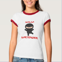 Ninja Bartender Plain t-shirts