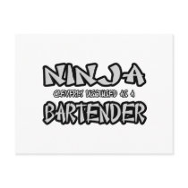 Ninja...Bartender Post Cards