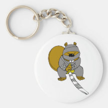 Ninja Beaver Key Chains
