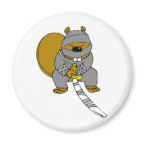 Ninja Beaver Magnet