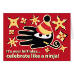 NInja Birthday Card. Celebrate like a ninja