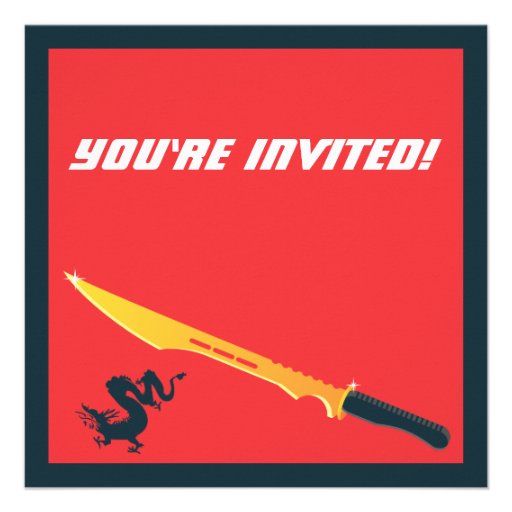Ninja Birthday Party Invitations