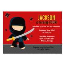 Ninja Birthday Party Invite