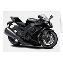 Ninja Black Bike Card