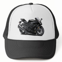 Ninja Black Bike Trucker Hat