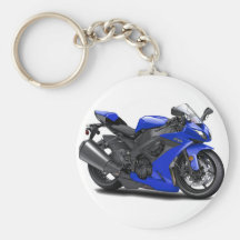 Ninja Blue Bike Keychain