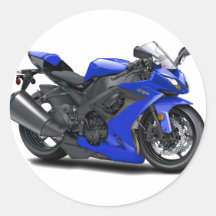 Ninja Blue Bike Sticker