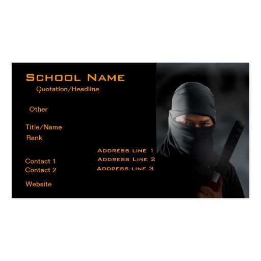 Ninja Business Card (front side)