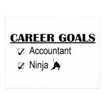 Ninja Career Goals - Accountant Postcards