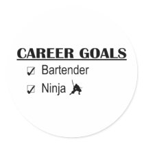 Ninja Career Goals - Bartender Stickers