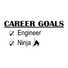 Ninja Career Goals - Engineer Postcard