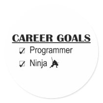 Ninja Career Goals - Programmer Stickers